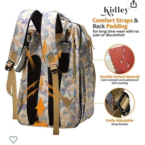 NWT Kidley Diaper Bag w Bassinet